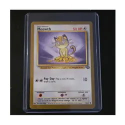 Pokemon Meowth Jungle Promo 56/64 1999 TCG Card 50 HP Pay Day - Image 1