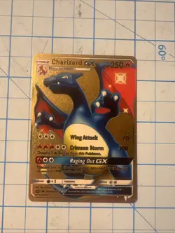Custom Charizard Gx Gold Foil Fan Art Pokemon Card - Image 1