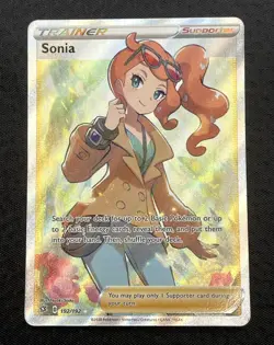 Sonia 192/192 Rebel Clash Holo Rare Full Art Pokemon Trainer Card Near Mint NM - Image 1
