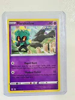 Pokemon TCG Marshadow Evolving Skies 080/203 Holo Rare Card NM 2021 - Image 1
