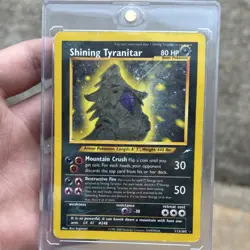 Pokemon Shining Tyranitar Neo Destiny 113/105 Holo Shining 80 HP Card 2002 - Image 1