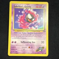 Pokemon TCG Sabrina's Gastly Card 97/132 Gym Challenge 2000 - Image 1
