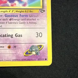 Pokemon TCG Sabrina's Gastly Card 97/132 Gym Challenge 2000 - Image 4