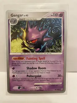 Pokemon TCG 2009 World Championship Decks Jason Martinez Gengar Rare Card 18/100 - Image 1