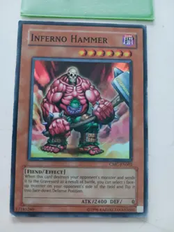 INFERNO HAMMER SUPER RARE CMC-EN002 YuGiOh 1996 Card - Image 2