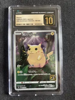 Pokemon Japanese Pikachu 25th Anniversary 2021 Holo Card 001/028 CGC 10 Pristine - Image 1