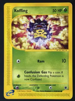 Koffing 114/165 Common Expedition Pokemon Card LP Pokemon TCG - Image 1
