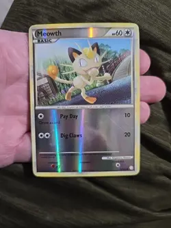 Meowth Reverse Holo 75/123 Heartgold & Soulsilver Pokemon TCG Card Lp - Image 1