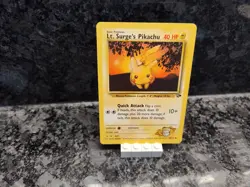 Pokemon Gym Challenge 84/132 Lt. Surge's Pikachu Trading Card - Image 1