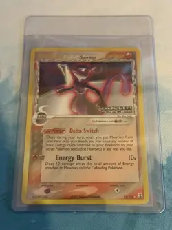 Pokemon Mewtwo TCG Delta Species 12/113 Stamped Reverse Holo Card - Image 3