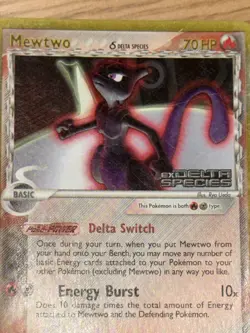 Pokemon Mewtwo TCG Delta Species 12/113 Stamped Reverse Holo Card - Image 4