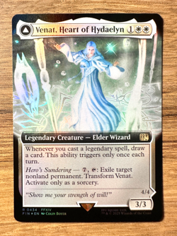 Magic MTG Final Fantasy Venat, Heart of Hydaelyn #434 FIN FOIL Extended Art Card - Image 1