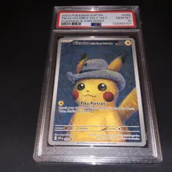 PSA 10 Van Gogh Pikachu with Grey Felt Hat SVP EN 085 Black Star Pokemon Card - Image 1