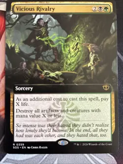 Vicious Rivalry (Extended Art) Rare MTG Secrets of Strixhaven - Image 1