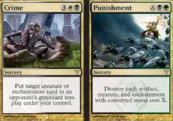 Heavy Play, English MTG Regular Crime // Punishment Dissension Magic the Gatheri - Image 1