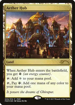 2x Aether Hub - Foil Promo Friday Night Magic 2017 LP MTG - Image 1