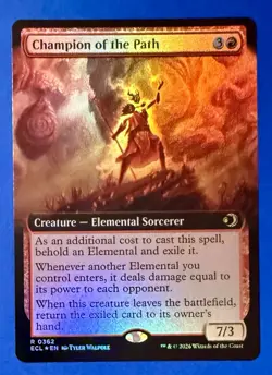 Champion of the Path Extended Art 362 Lorwyn Eclipsed Foil Extended Art R NM MTG - Image 1