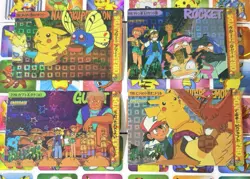 Pokemon Vintage Pocket Monsters Vending HOLO Prism (4x) Stickers 1998 Nintendo - Image 3