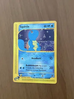 Squirtle 132/165 Set Expedition Pokemon Card Eng - E Series Starter - Image 3