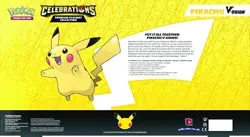 Pokemon 290-45347 Celebrations Pikachu 25th Anniversary V Union Collections Neu - Image 2