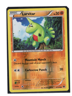 Pokemon - Fates Collide - LARVITAR 41/124 - Reverse Holo LP 2016 - Image 1