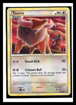 Tauros 41/95 Pokemon HG & SS Unleashed Uncommon Non Holo NM/MINT 2010 - Image 1