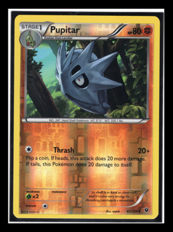 Pupitar 42/124 Pokemon XY - Fates Collide Uncommon Reverse Holo NM - Image 1