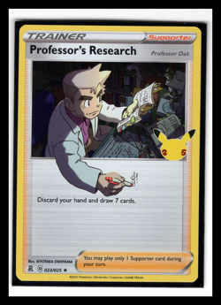 Professors Research - 023/025 - Holo Rare - Celebrations - POKEMON - NM/M 2021 - Image 1
