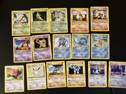 Wizards of the Coast Pokemon Base Set 16-Card Lot Weedle Metapod Beedrill - Image 1