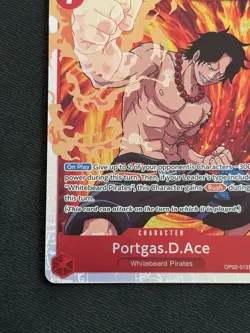 One Piece TCG - Portgas D Ace #OP02-013 Super Rare NM - Image 4