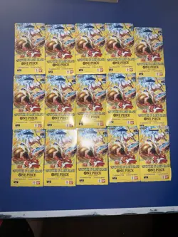 One Piece Adventure On Kami’s Island OP15-EB04 Sleeved Booster Pack 15 Pack Lot - Image 1