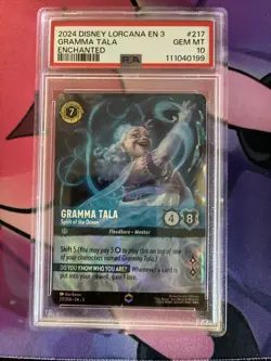 DISNEY LORCANA ENCHANTED GRAMMA TALA SPIRIT OF THE OCEAN PSA 10 Graded - Image 1
