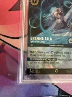 DISNEY LORCANA ENCHANTED GRAMMA TALA SPIRIT OF THE OCEAN PSA 10 Graded - Image 5