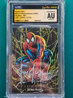 Marvel Masterpieces Spider-Man #87 CGC AUTO 9 signed Joe Jusko 1992 SKYBOX CARD - Image 1