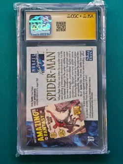 Marvel Masterpieces Spider-Man #87 CGC AUTO 9 signed Joe Jusko 1992 SKYBOX CARD - Image 2