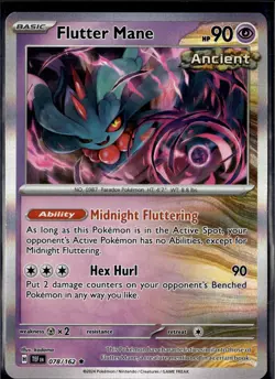 Flutter Mane 078/162SV05: Temporal Forces Ancient Rare Holo Pokemon Card - Image 1