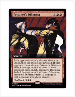 1x Prisoner's Dilemma, Extended Art, Magic MTG NM - Image 1