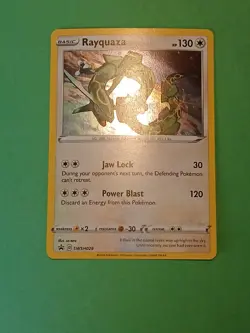 Pokemon Sword & Shield Rayquaza SWSH 029 Promo Card Black Star Holo - Image 5