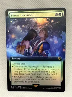 MTG - Yuna's Decision - Extended Art Foil Commander: Final Fantasy NM - Image 1