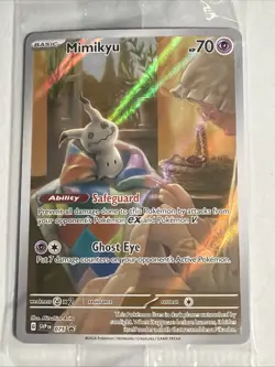 POKEMON SCARLET AND VIOLET MIMIKYU PROMO CARD SVP 075 BLACK STAR NEW SEALED - Image 1