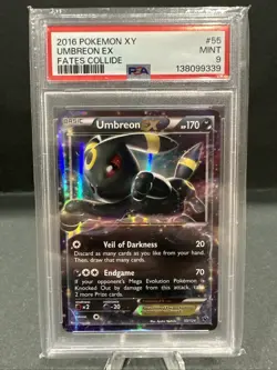 Umbreon EX 55/124 XY Fates Collide Pokemon Card Holo PSA 9 Mint - Image 1