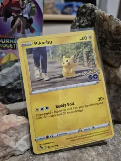 pokemon Cards Pikachu Basic. 1pcs+1pcs Sleeve 2022 # 027/078 Pokemon Go - Image 1