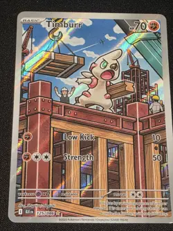Pokemon Timburr 125/086 Sv: Black Bolt Holo Card NM Condition - Image 2