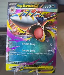 Mega Sharpedo ex 061/094 Me02: Phantasmal Flames Holo Pokemon Card Ultra Rare NM - Image 2