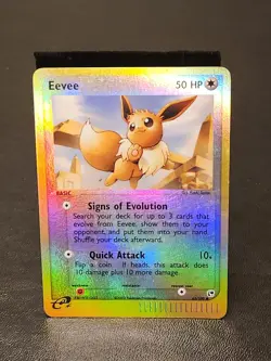 Pokemon Eevee TCG Reverse Holo Card EX Sandstorm 63/100 Tcg Game Card Trade - Image 1