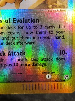 Pokemon Eevee TCG Reverse Holo Card EX Sandstorm 63/100 Tcg Game Card Trade - Image 3