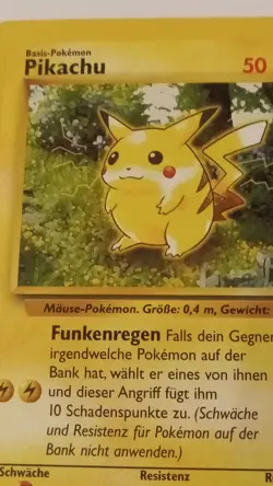 Pokemon Pikachu 60/64 Jungle Common Regular 50 HP Basic German 1999 Card - Image 1