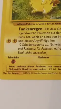 Pokemon Pikachu 60/64 Jungle Common Regular 50 HP Basic German 1999 Card - Image 3