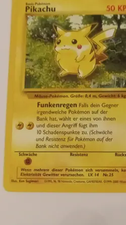 Pokemon Pikachu 60/64 Jungle Common Regular 50 HP Basic German 1999 Card - Image 4