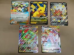 Rayquaza VMAX, Pikachu V, Oversized Jumbo Cards Lot of 5. Pokemon TCG Holo promo - Image 1